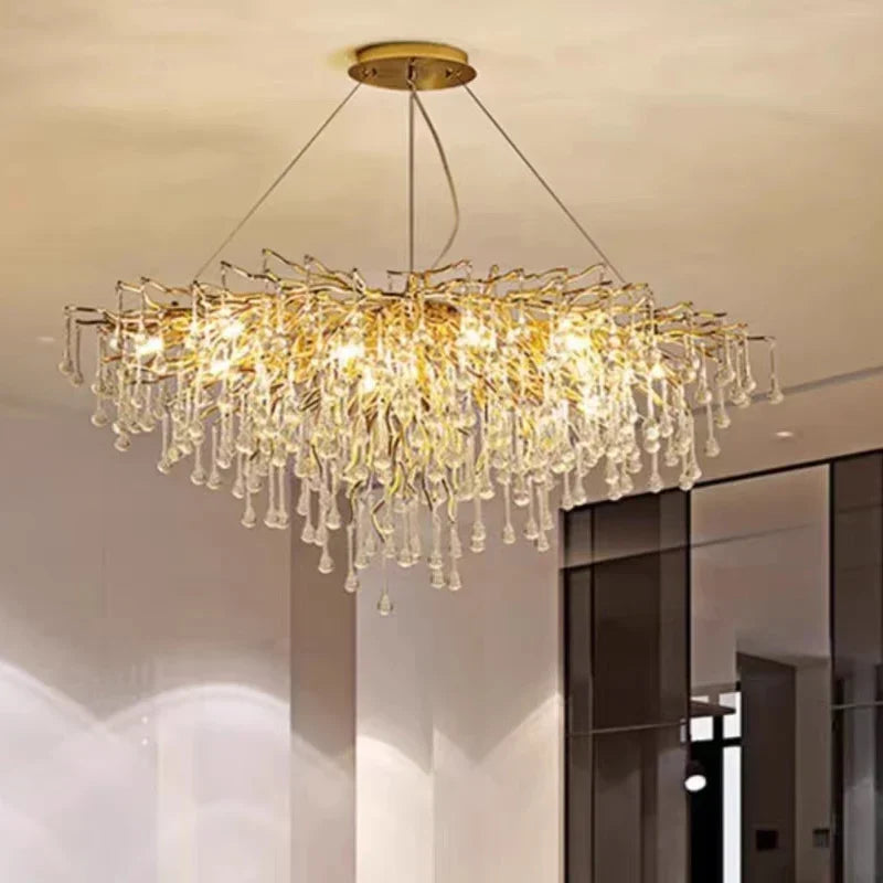 Round crystal chandelier