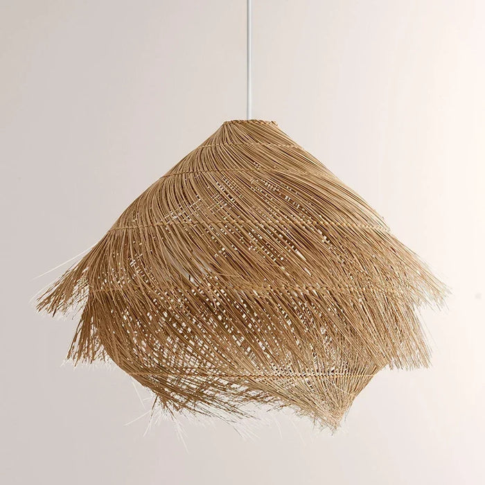 Woven rattan pendant