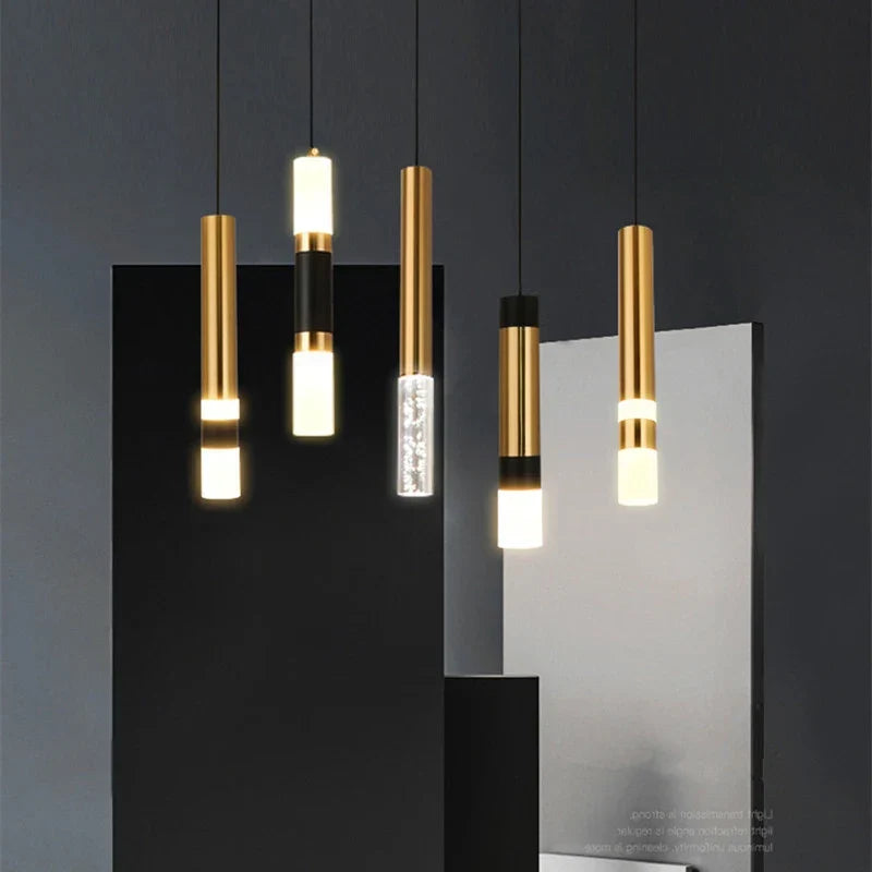 Dimmable gold pendant