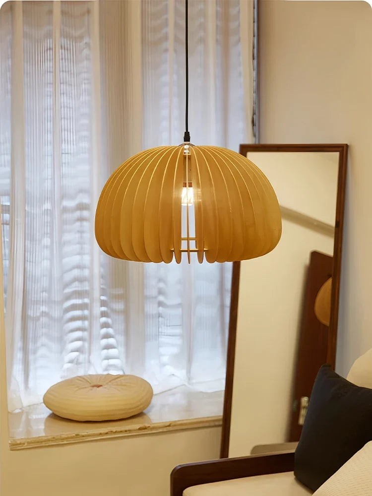 Japanese wood pendant