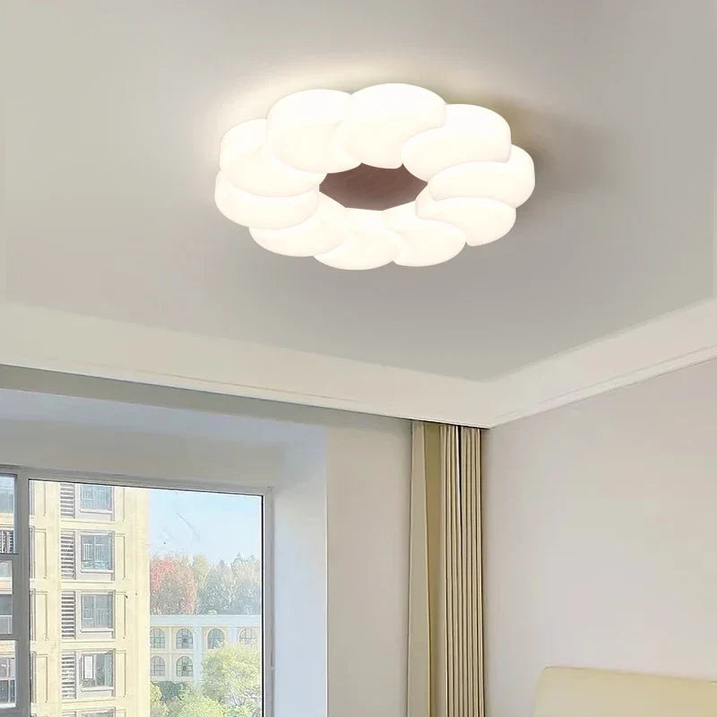 Beige flush mount
