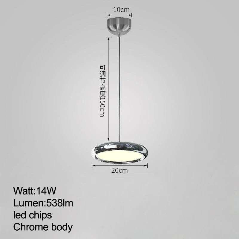 Round LED Ring Pendant, view 10