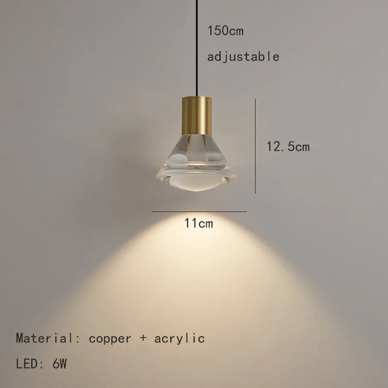 Clear Acrylic Pendant Light, view 6