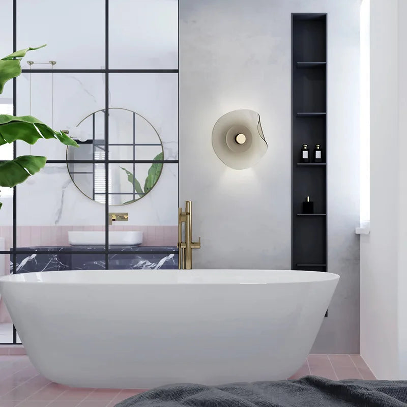 Round Gray Glass Light, view 4