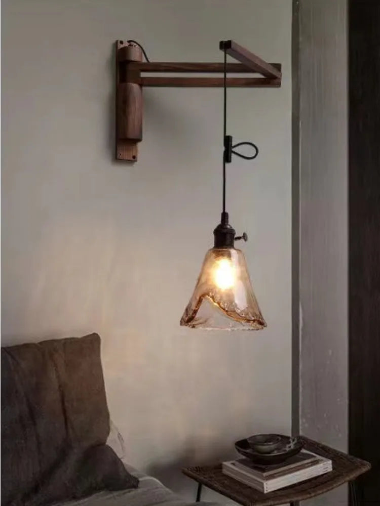 Walnut sconce
