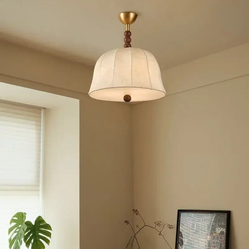 Retro fabric pendant