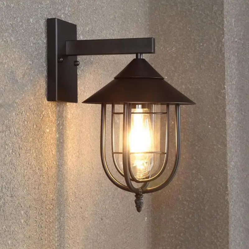 Nordic iron outdoor wall light