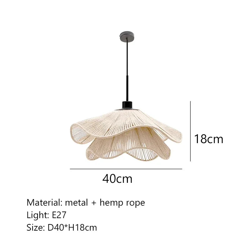 Cotton Rope Straw Pendant, view 13