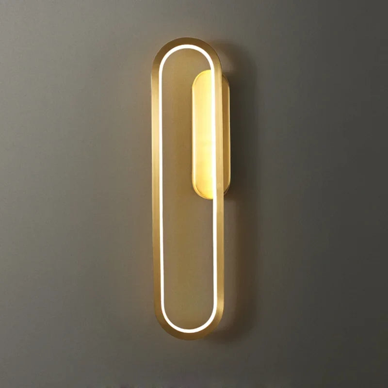 Nordic copper LED wall light