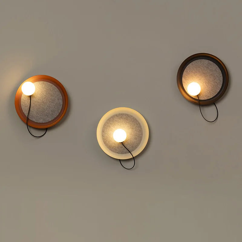 Brown round sconce