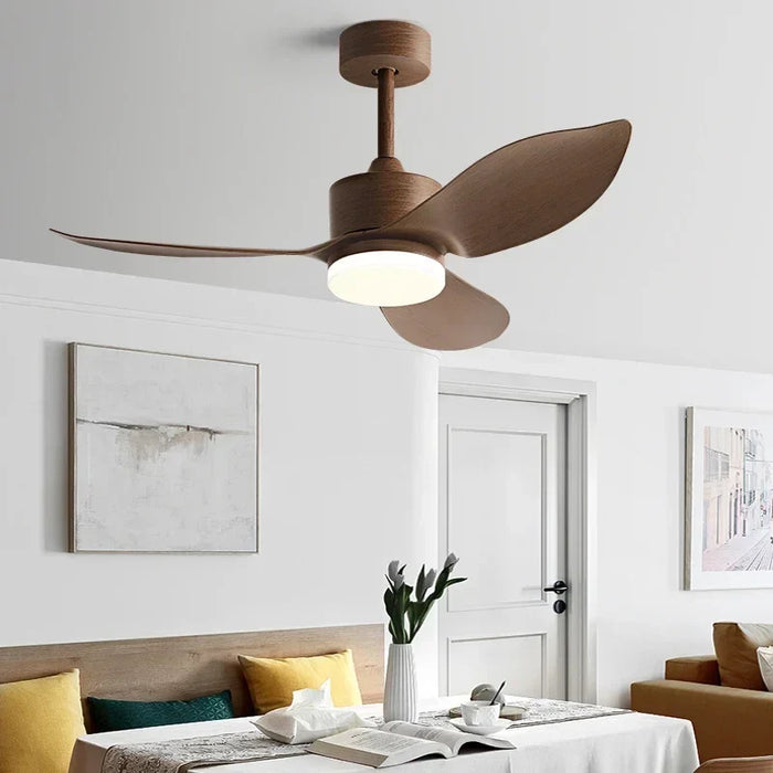 Wood grain ceiling fan