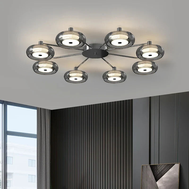 Multi-head ceiling light