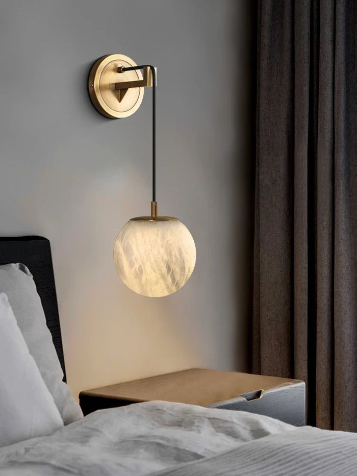 Marble bedside lamp