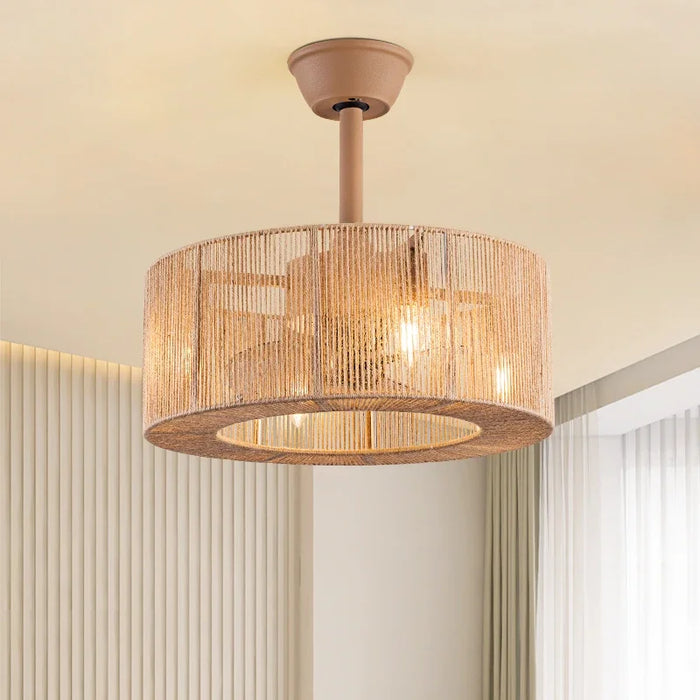 Rope ceiling fan light