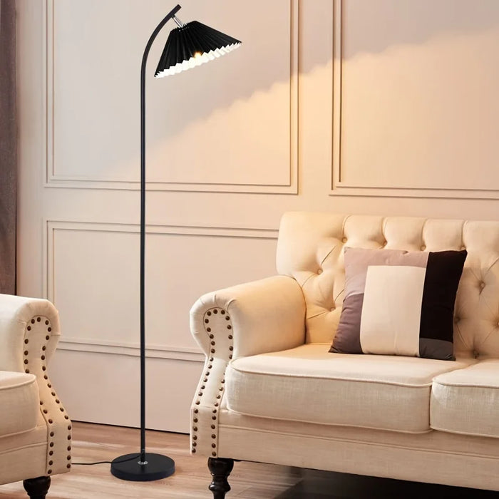 Pleated floor lamp