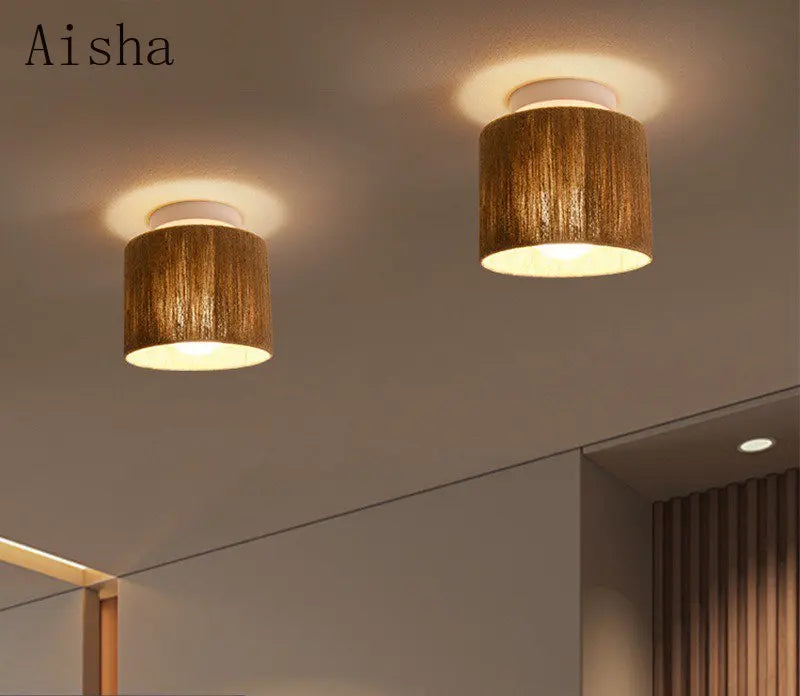 Hemp rope ceiling light