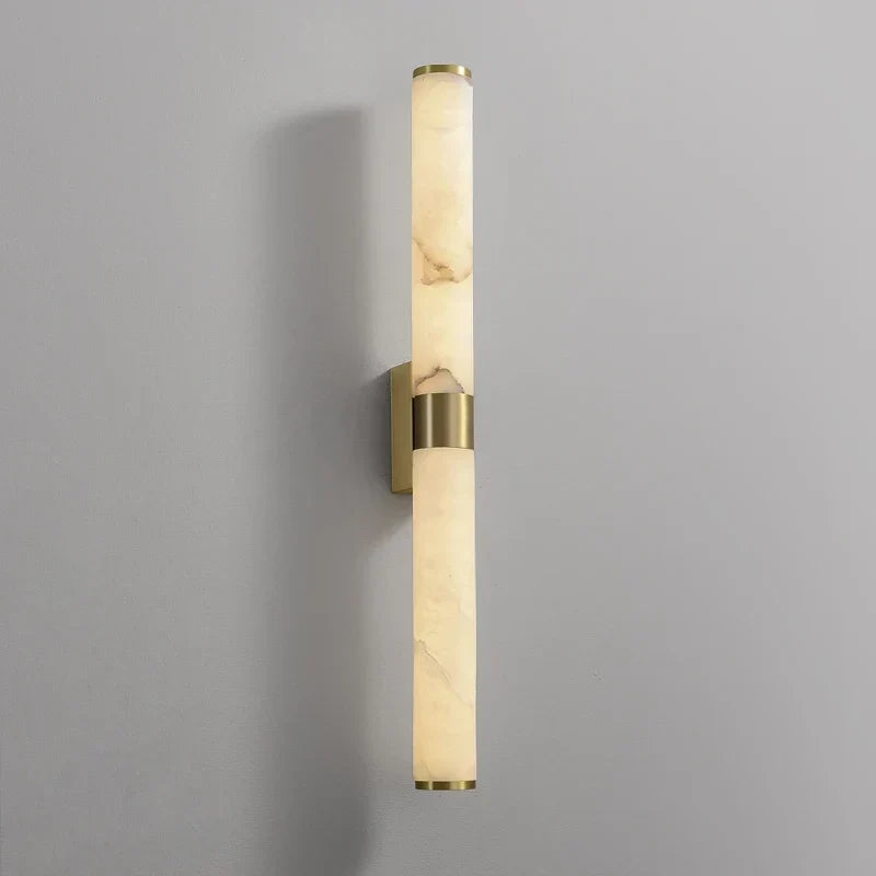 Marble copper wall light
