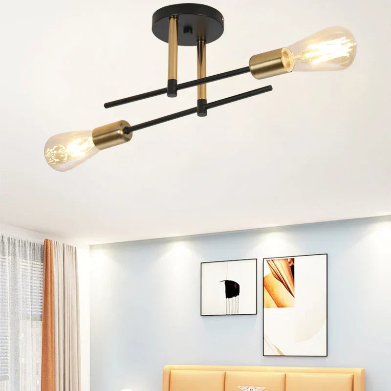 Iron 2-light ceiling light