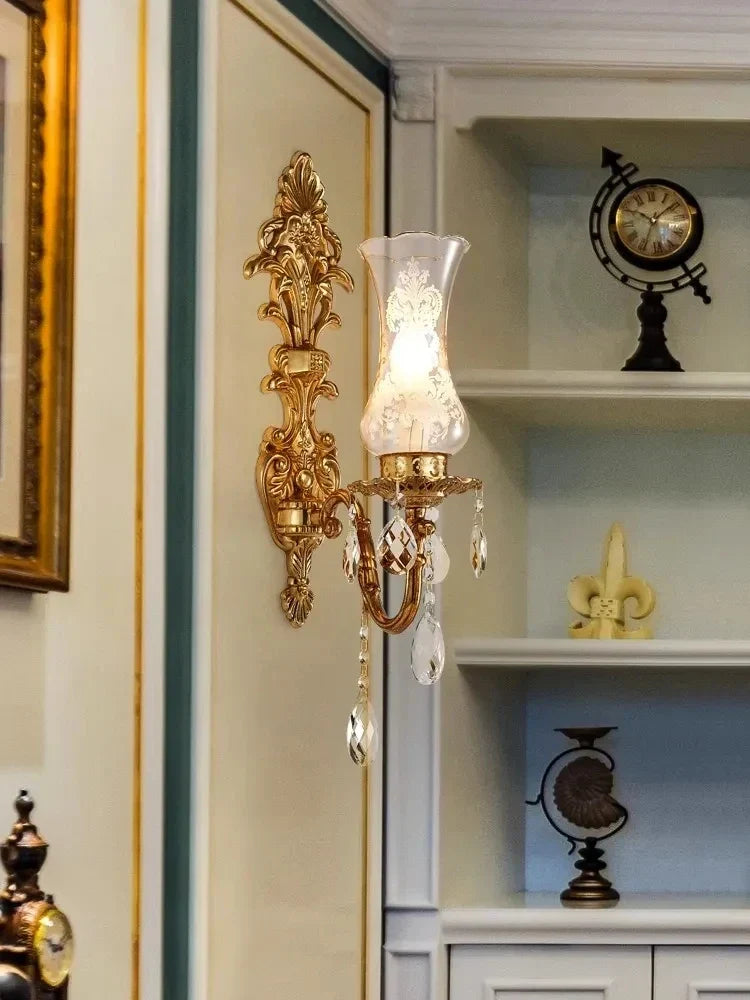 French Antique Copper Light, view 4