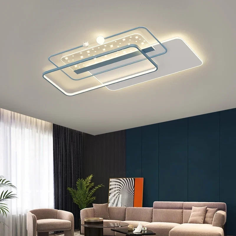 Blue LED ceiling light