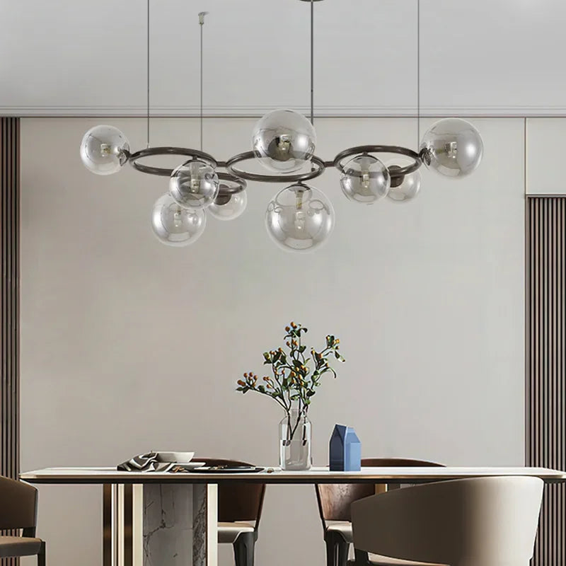 Glass Globe Chandelier, view 4