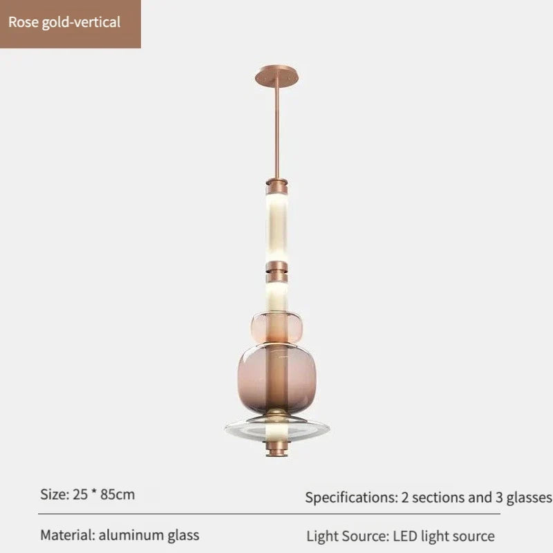 Glass Linear Chandelier, view 9