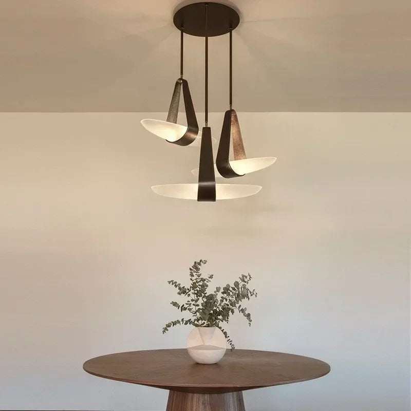 Leather glass light