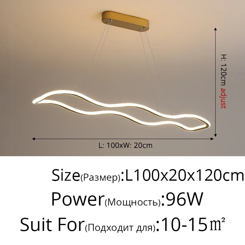 Long Wave LED Pendant, view 11