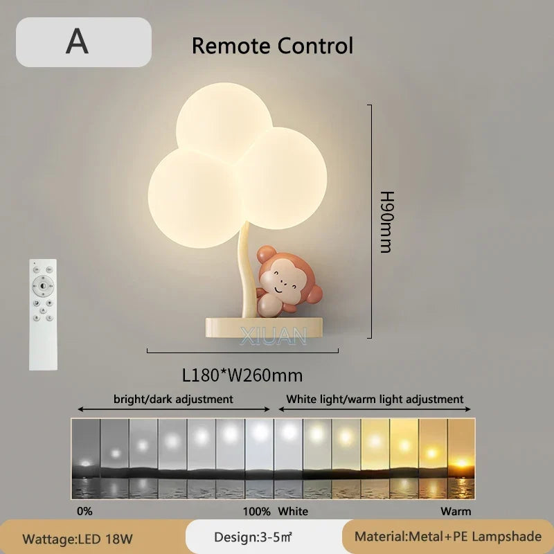 Bear Monkey Nursery Light, view 9