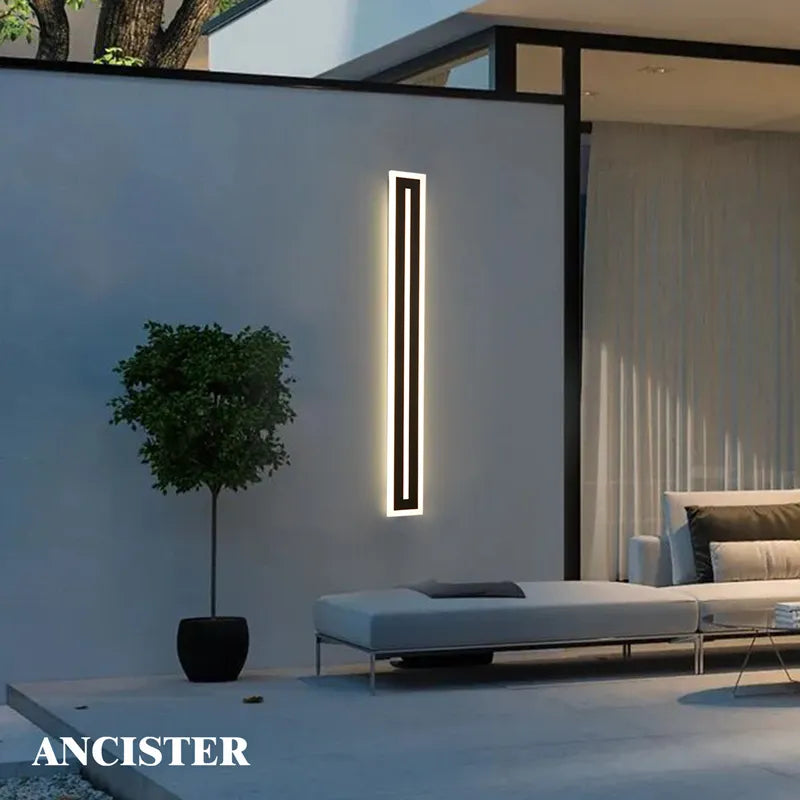 Outdoor waterproof linear LED wall light