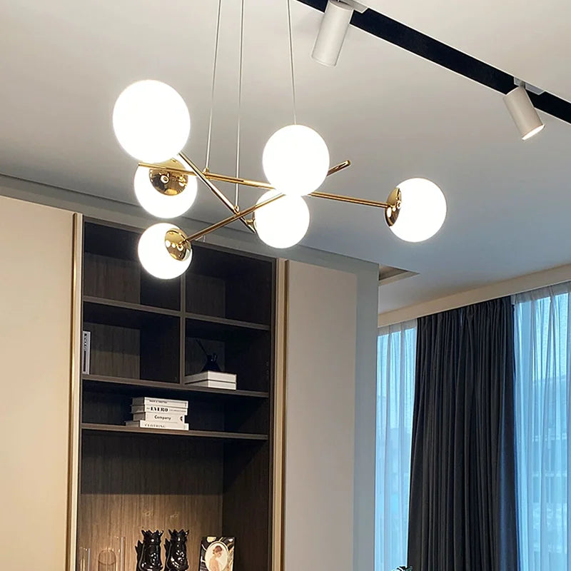 Vintage glass chandelier