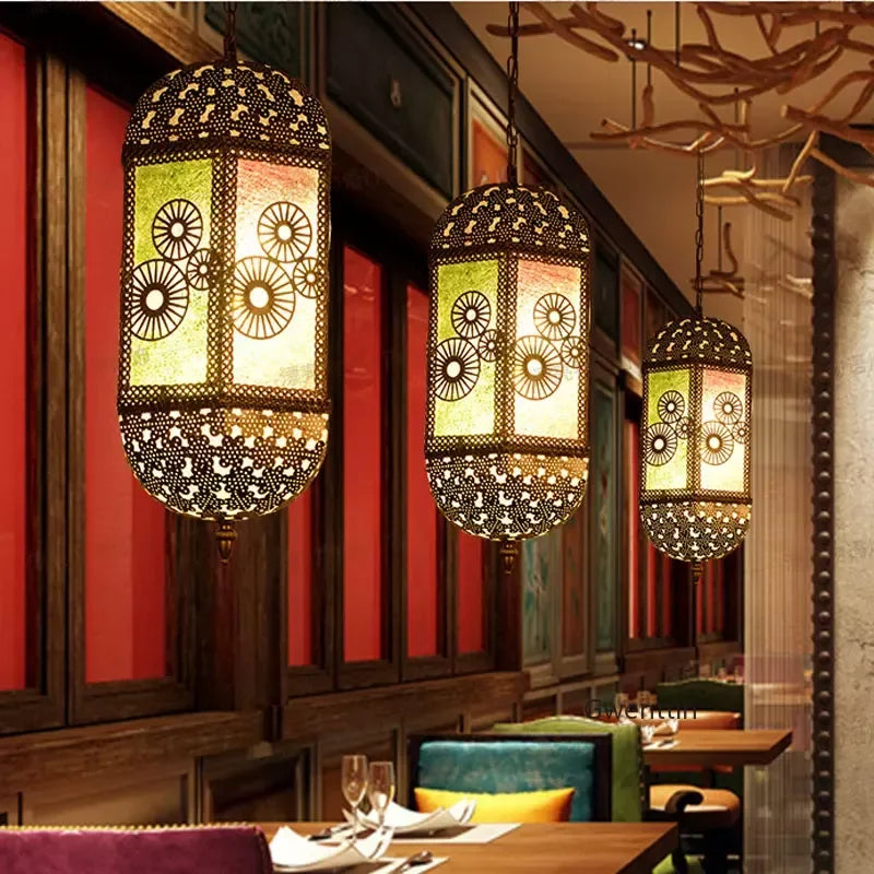 Boho resin lamp