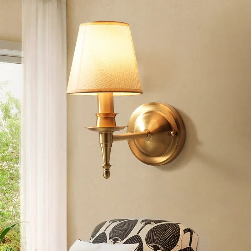 Double head copper sconce