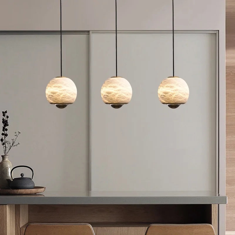 Marble pendant light