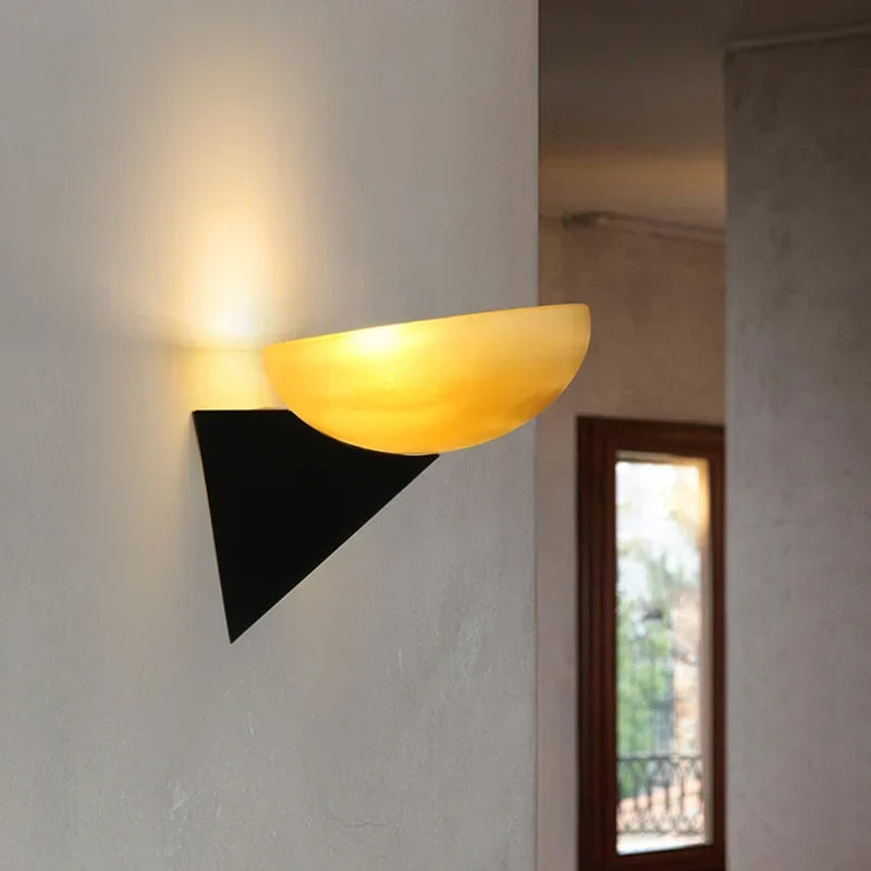 Yellow retro sconce