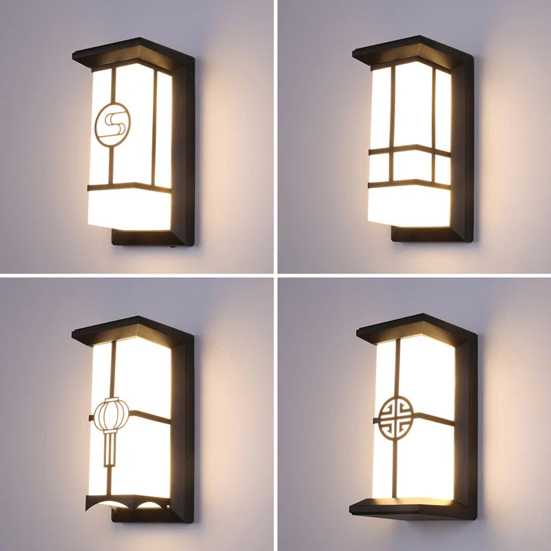 ABS IP65 outdoor garden wall light