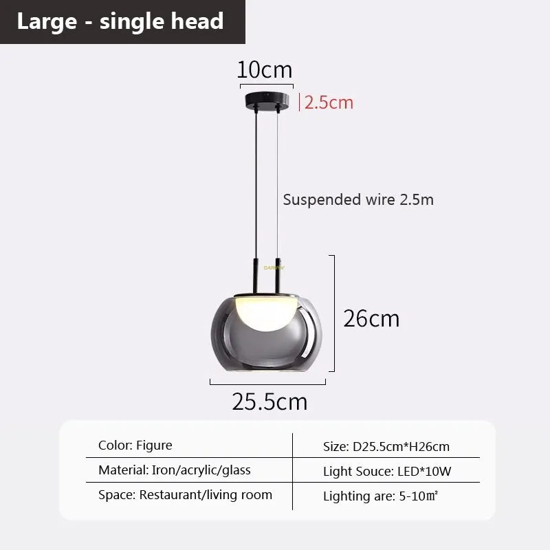 Multi-Head Glass Pendant, view 7