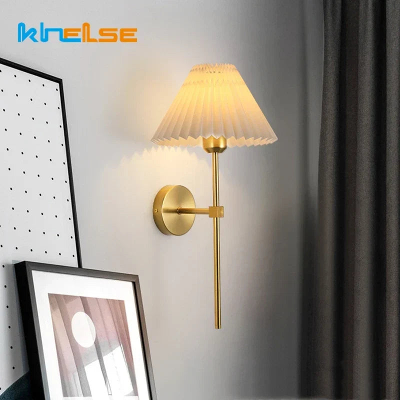 Apricot shade sconce
