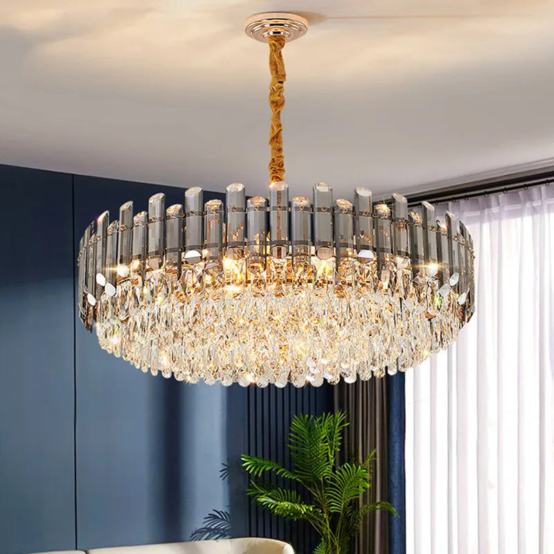 Smoked crystal chandelier