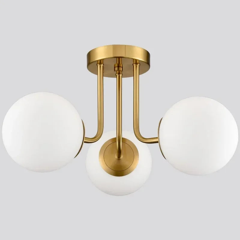 Semi-flush ceiling light