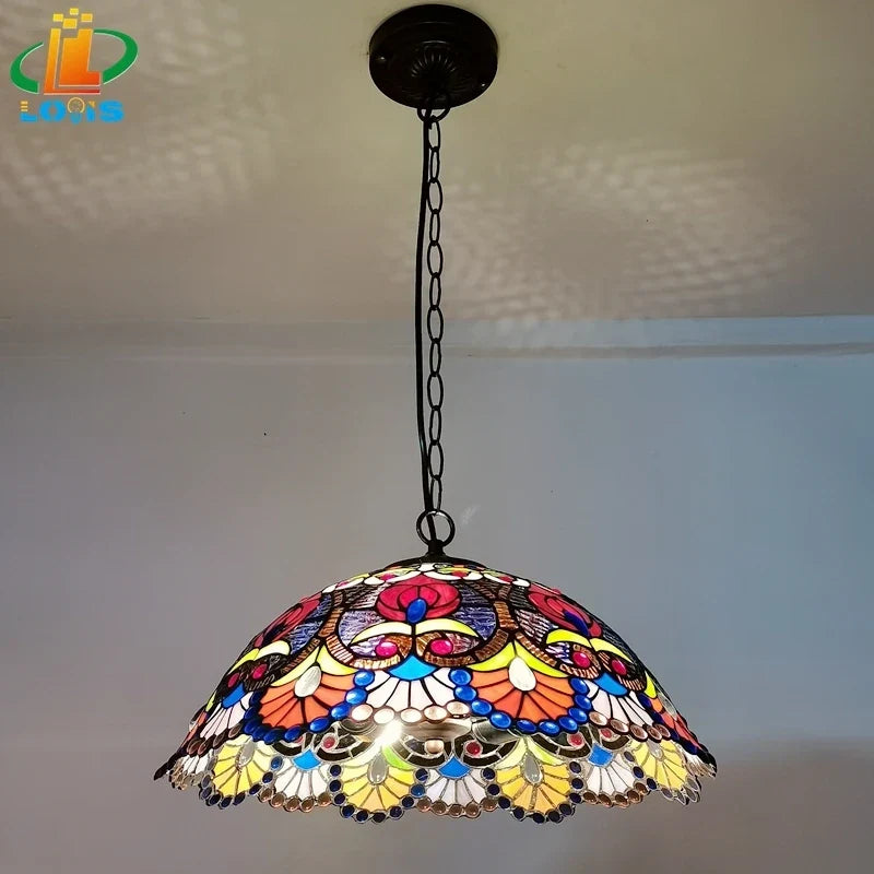 Handmade beaded lamp