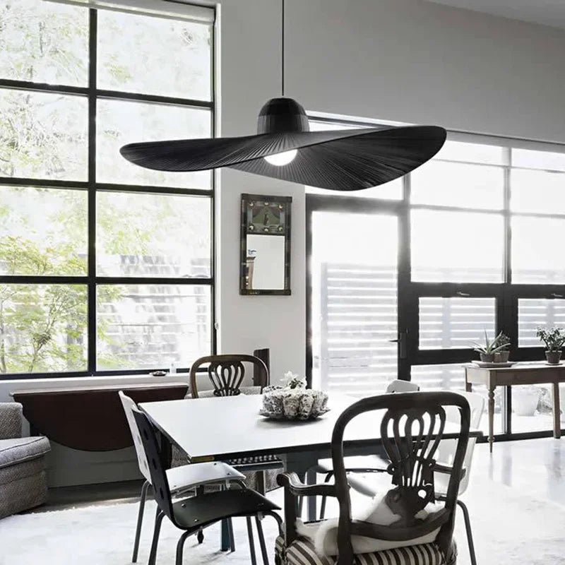 LED Fabric Pendant, Black or White, view 3