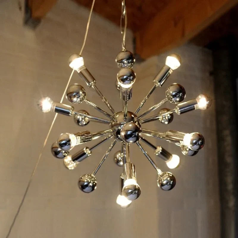 Vintage chrome chandelier