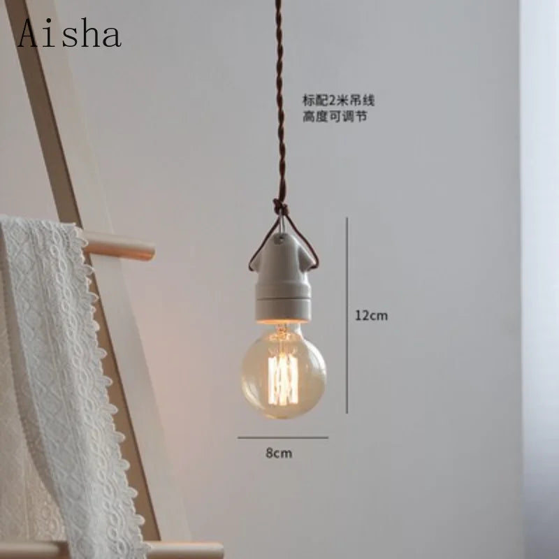 Retro Ceramic Pendant, White, view 6