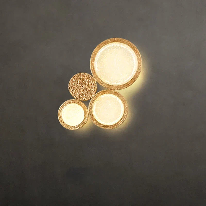 Copper magic mirror LED wall light