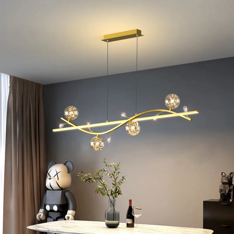 Starry glass chandelier