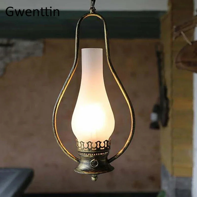 Retro Kerosene Lamp Pendant, view 3