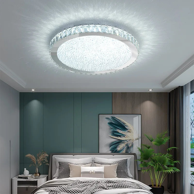 Nordic crystal flush mount