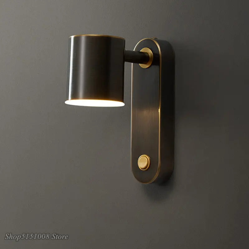 Nordic copper minimalist wall light