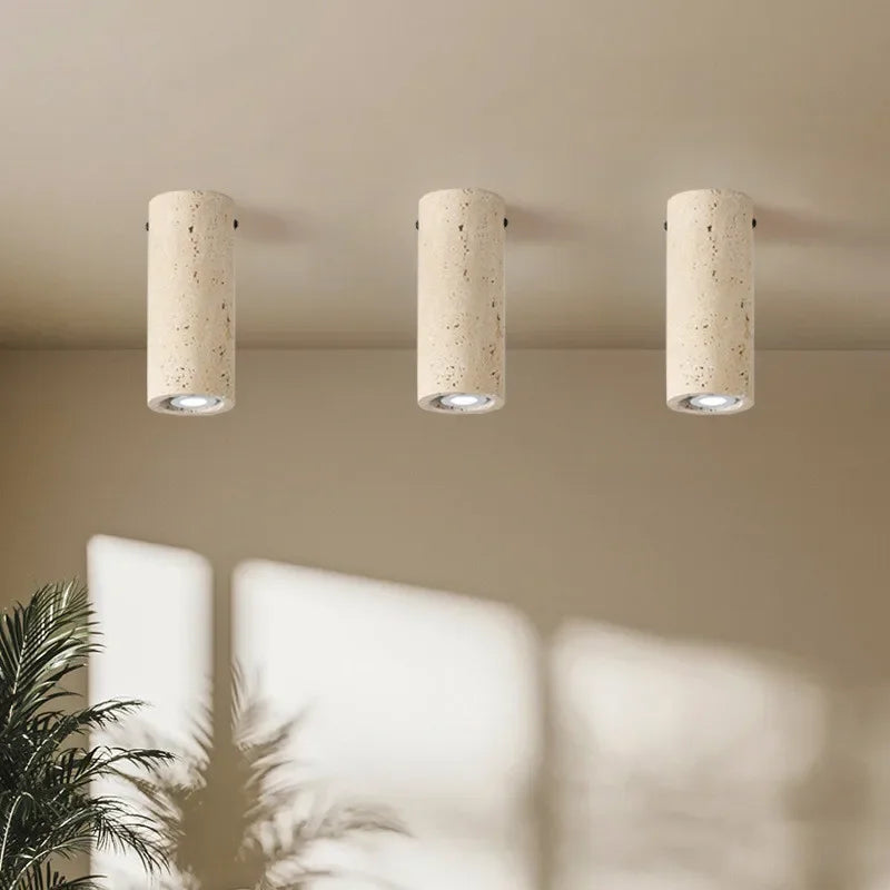 Travertine ceiling light
